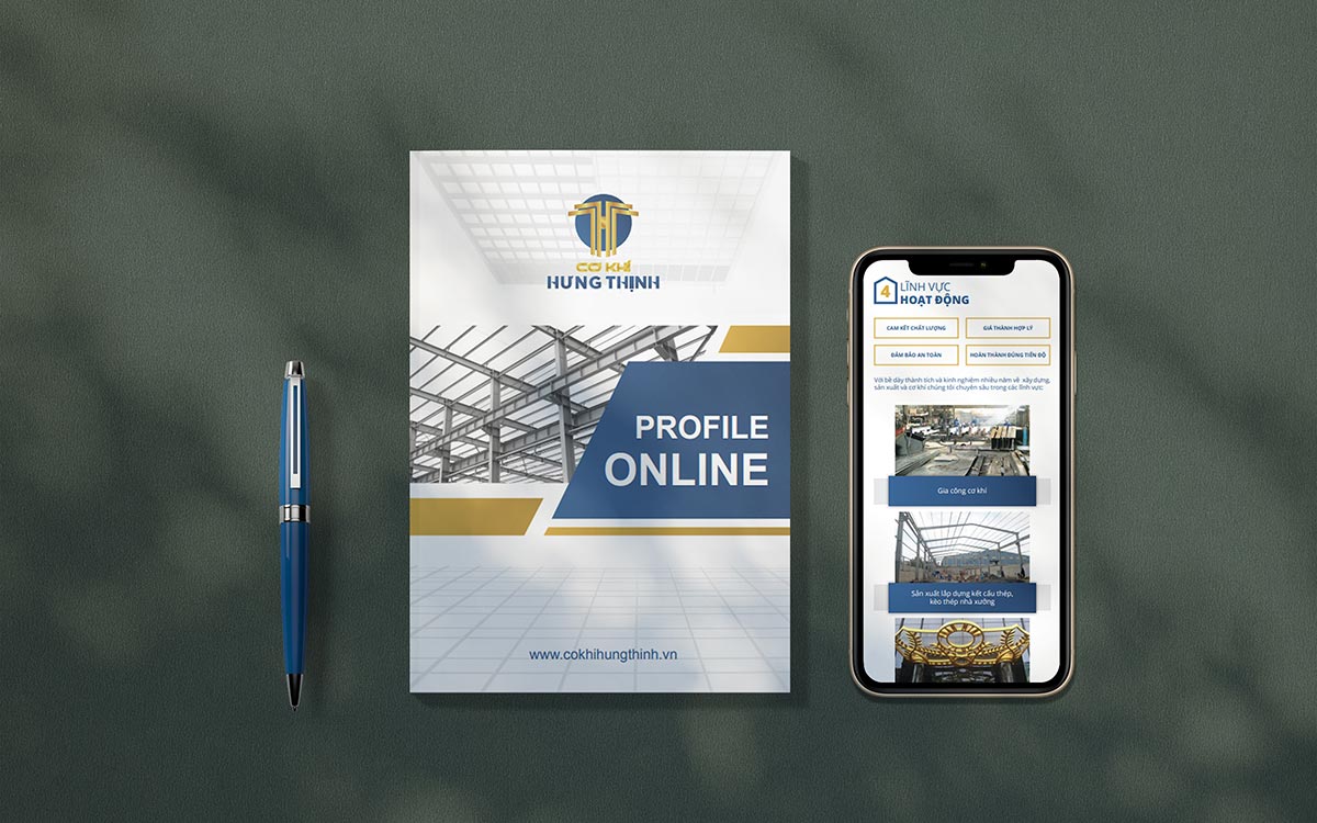 Thiết kế bộ nhận diện công ty Cơ khí Hưng Thịnh