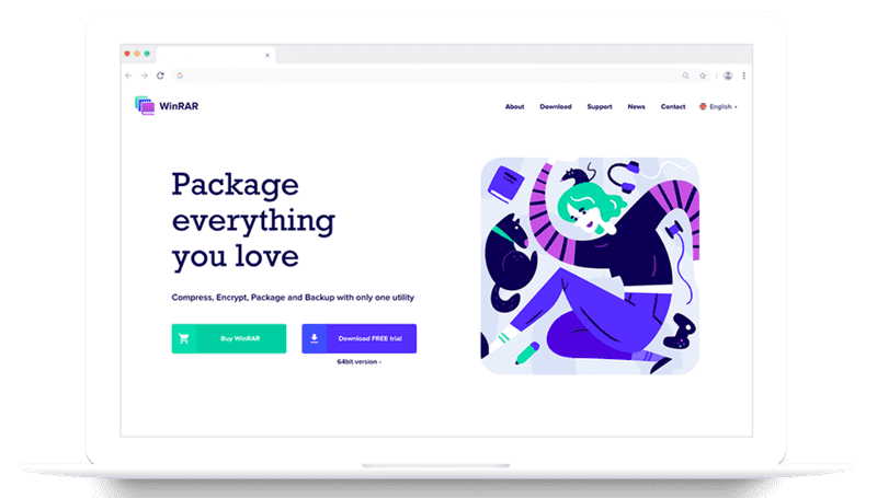 WinRAR đổi thương hiệu bởi Fireart Studio