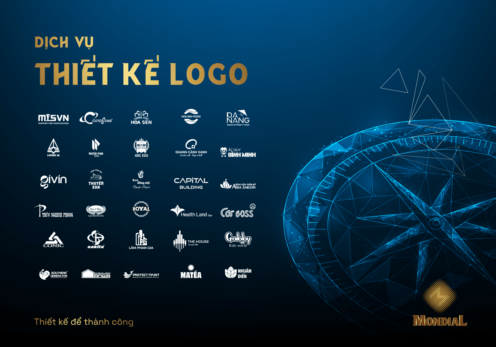 Dịch vụ thiết kế logo tại công ty thiết kế thương hiệu MondiaL