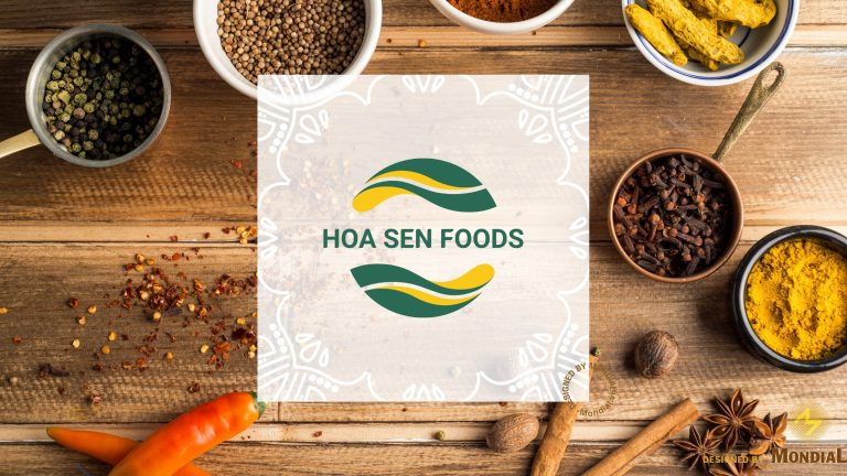 thiết kế logo hoa sen foods - vietnam