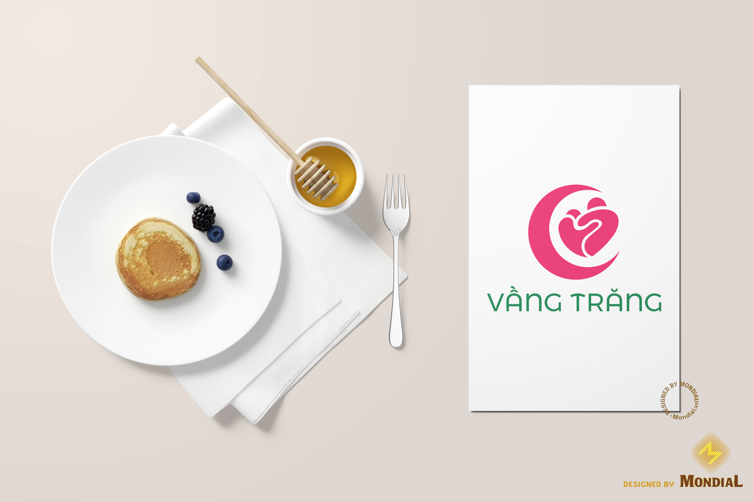 thiết kế logo vầng trăng - b2b