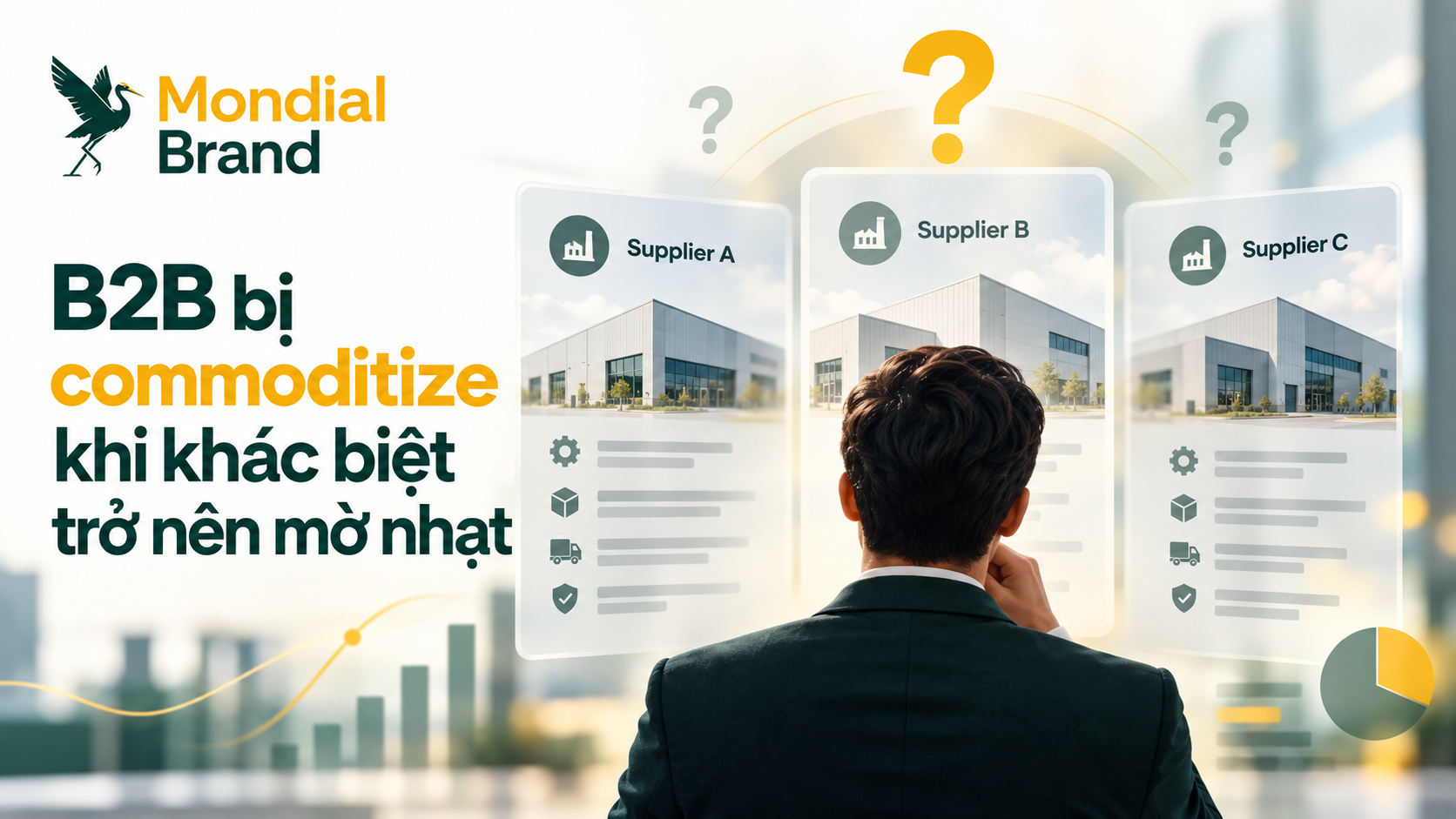 Buyer B2B khó phân biệt giữa các nhà cung cấp khi khác biệt thương hiệu trở nên mờ nhạt