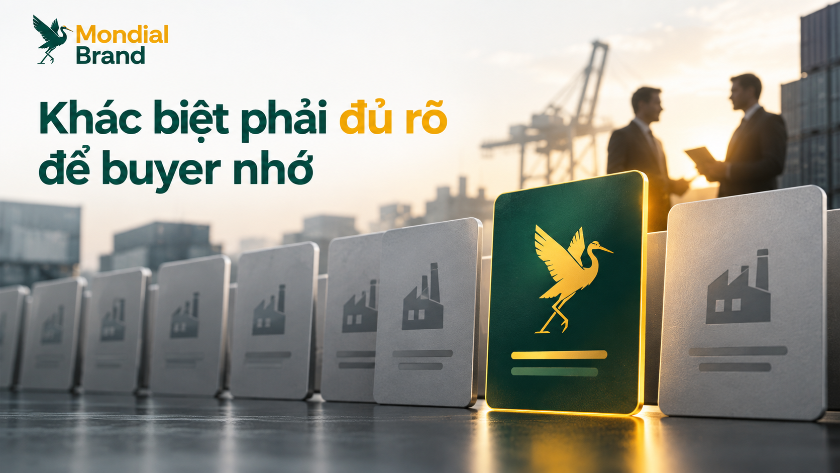 Một thương hiệu B2B nổi bật rõ ràng giữa các nhà cung cấp tương đồng để buyer dễ ghi nhớ